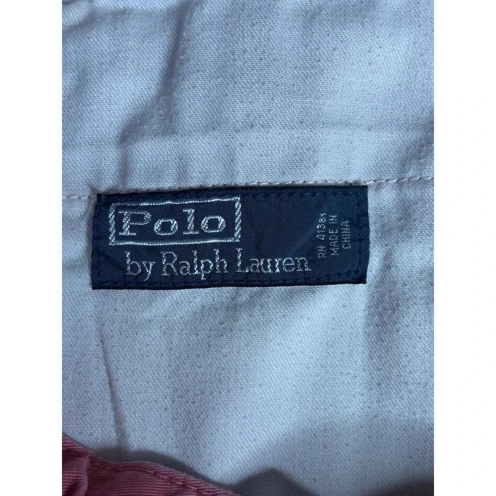 Polo Ralph Lauren Mens Chino Shorts‎ Pink Salmon Cotton Twill Size 36 Flat Front